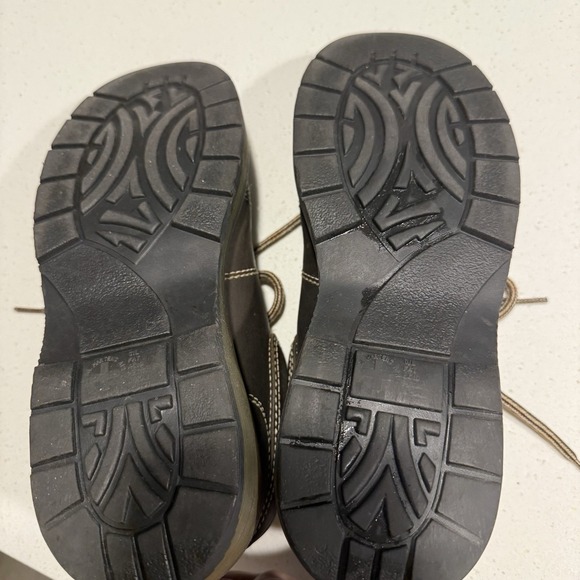 Vtg Y2K Dr Martens Brown Leather Chunky Oxford Platform Shoes 9806 Womens Sz 9 - Picture 6 of 8